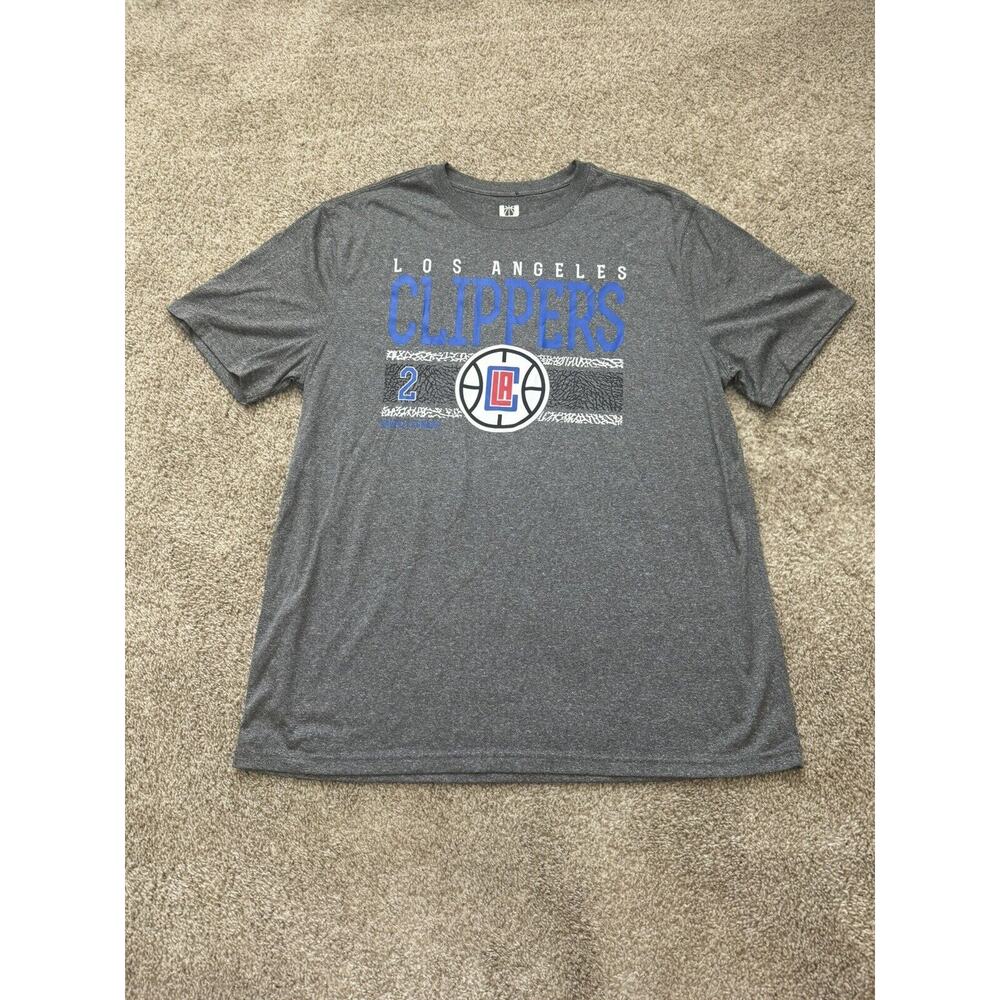 Los Angeles Clippers Shirt Men’s Extra Large Kawhi Leonard #2 Grey Graphic Logo